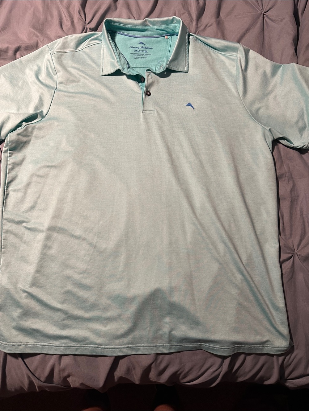Tommy Bahama Mint Green Short-Sleeve Polo
